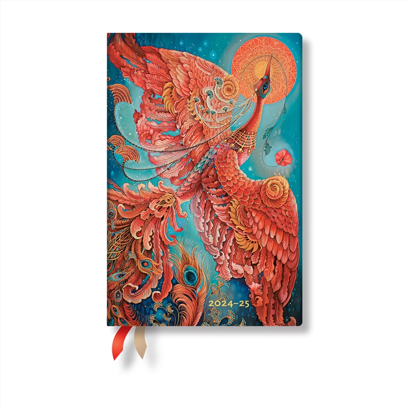 Firebird (Birds of Happiness) Mini 12-month Horizontal Softcover Flexi Dayplanner 2025 (Elastic Band/Product Detail/Stationery