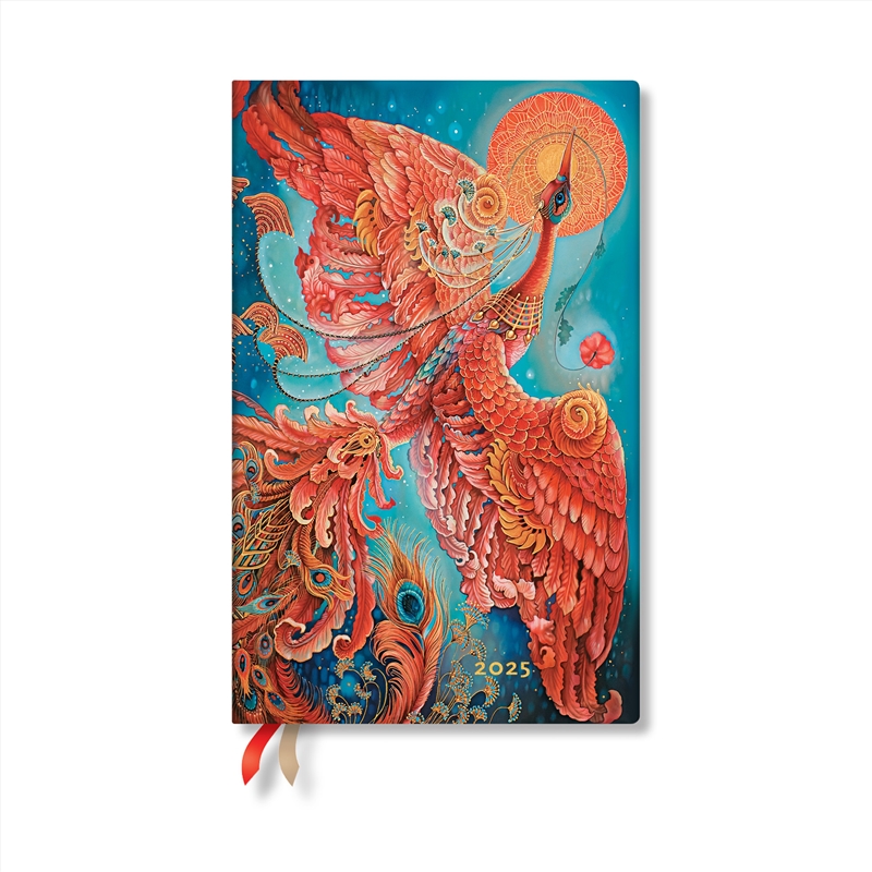 Firebird (Birds of Happiness) Maxi 12-month Horizontal Softcover Flexi Dayplanner 2025 (Elastic Band/Product Detail/Stationery