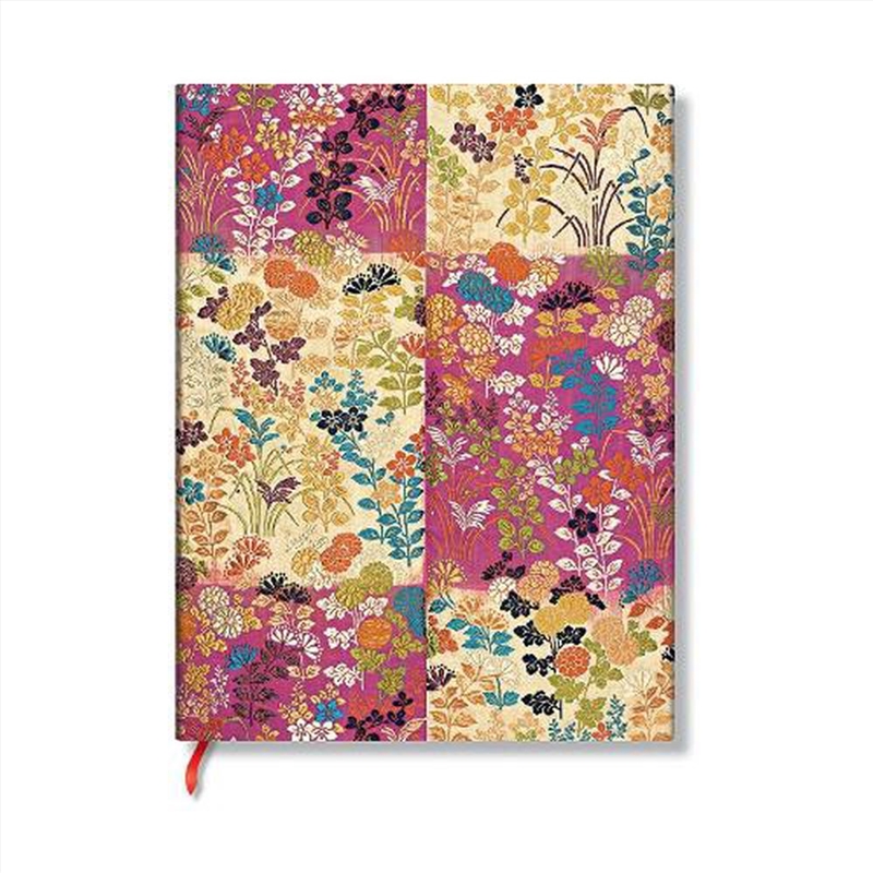 Kara-ori Pink (Japanese Kimono) Mini Lined Softcover Flexi Journal (Elastic Band Closure)/Product Detail/Stationery