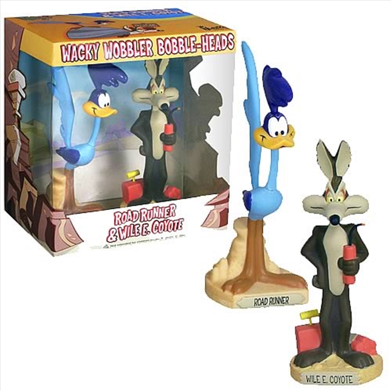 Looney Tunes - Wile Coyote and RoadRunner Wacky Wobbler 2pk set/Product Detail/Figurines