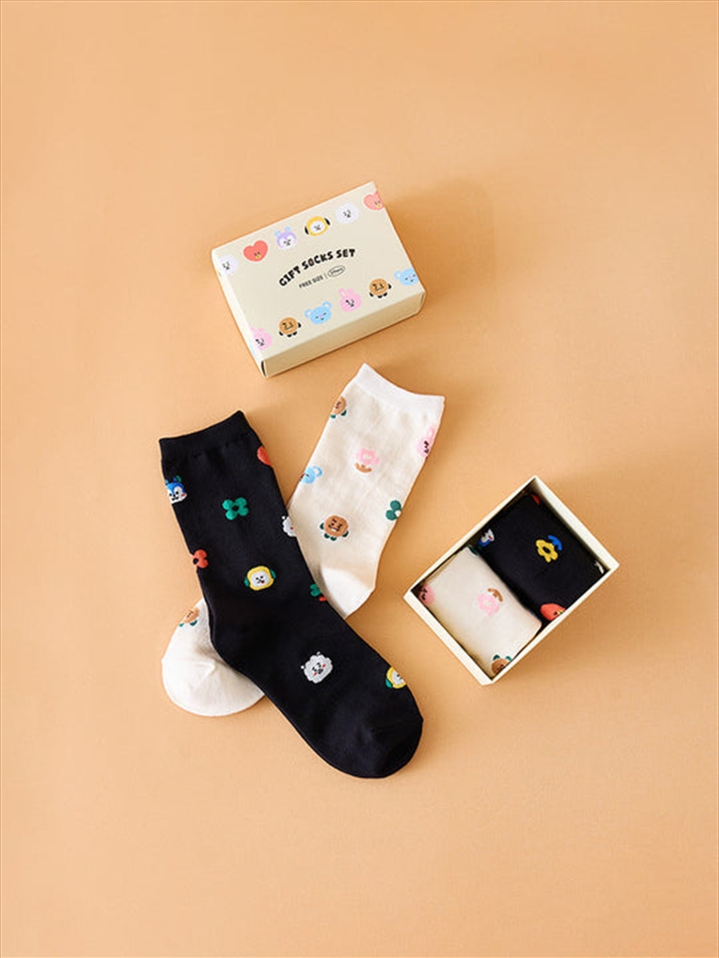 Bt21 - Basic Daily Color Socks Gift Set (2Pcs)/Product Detail/KPOP Merch