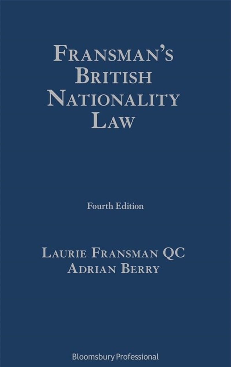 Fransman’s British Nationality Law/Product Detail/Reading