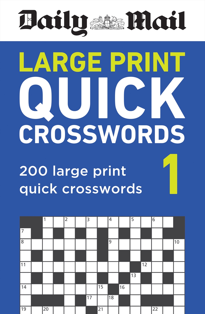 Daily Mail Large Print Quick Crosswords Volume 1/Product Detail/Adults Activity Books