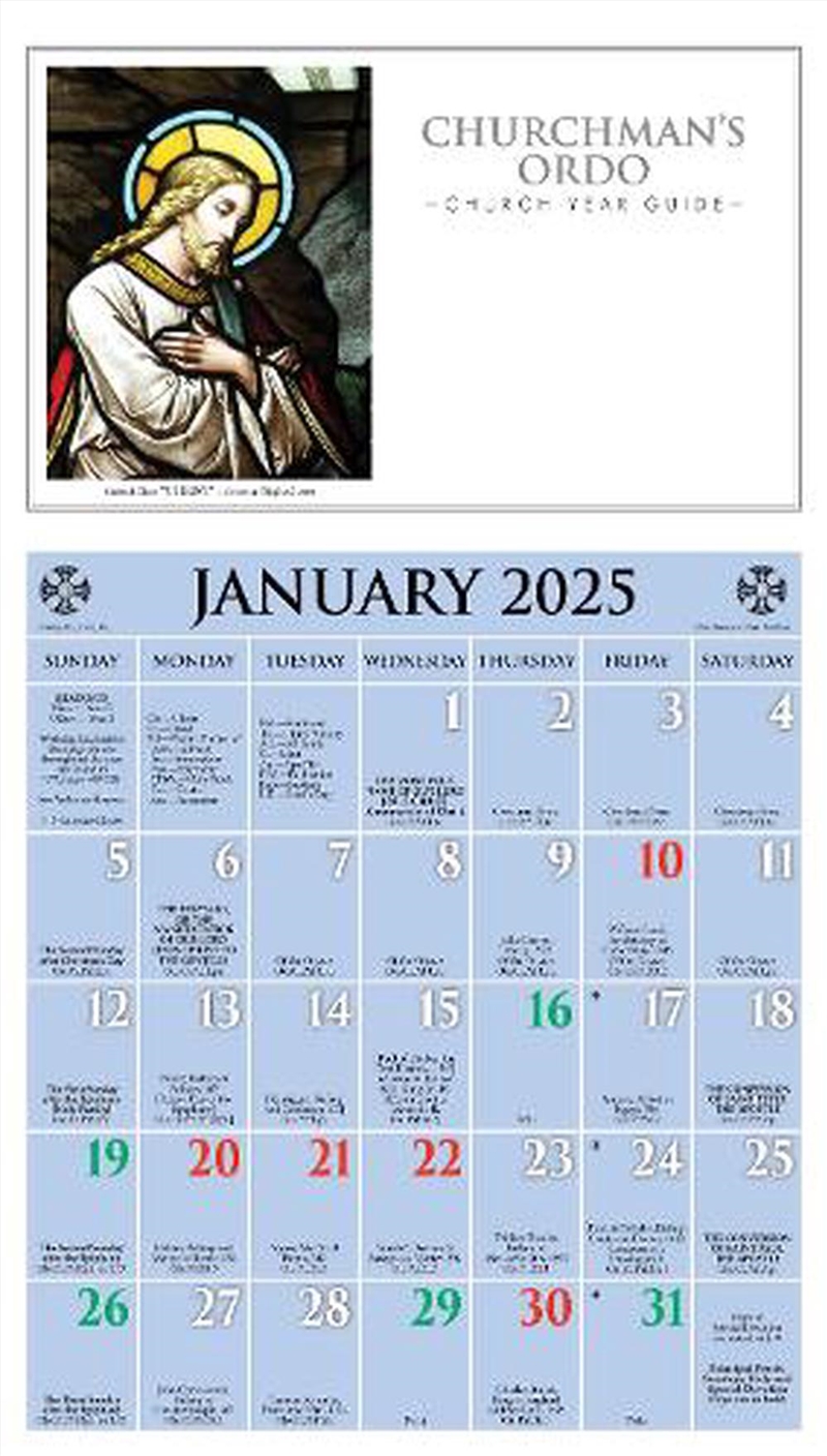 2025 Churchman's Ordo Kalendar/Product Detail/Religion & Beliefs