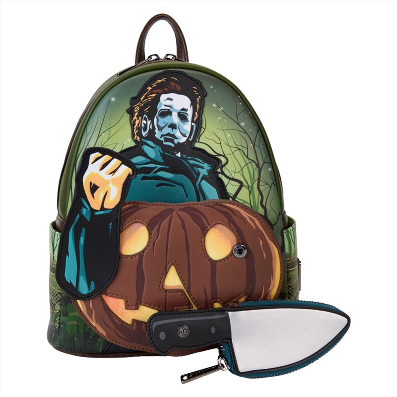 Loungefly Halloween - Michael Myers Pumpkin Glow Mini Backpack (with Coin Bag)/Product Detail/Bags