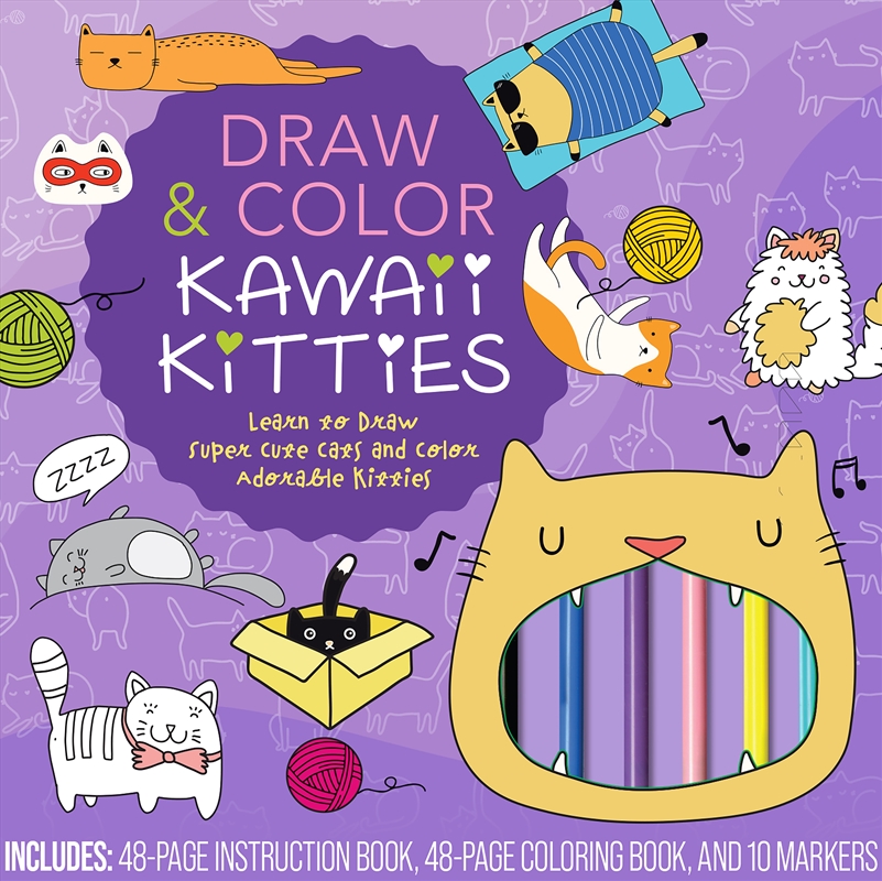 Draw & Color Kawaii Kitties Kit/Product Detail/Kids Activity Books