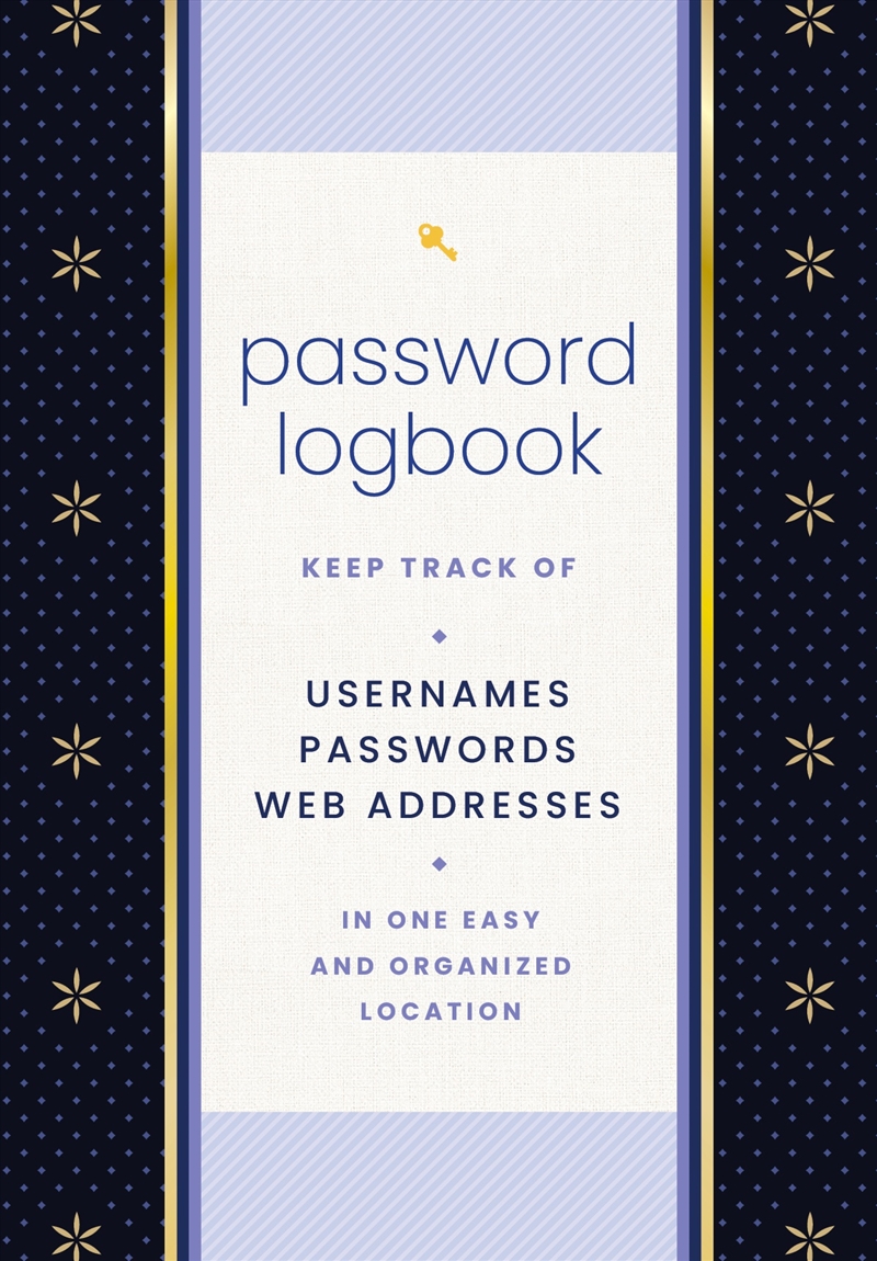 Password Logbook (Black and Gold)/Product Detail/Notebooks & Journals