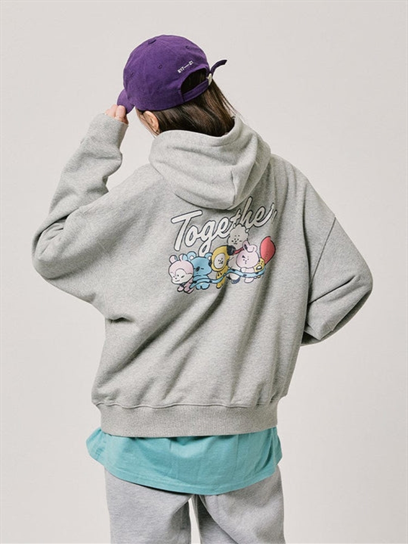 Bt21 - Basic Together Hooded Sweatshirt 2024 F/W Melange Gray / M/Product Detail/KPOP Merch