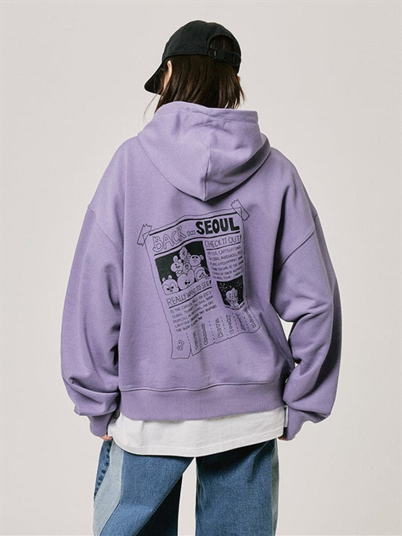 Bt21 - Hooded Sweatshirt 2024 F/W City Edition Seoul Purple / M/Product Detail/KPOP Merch