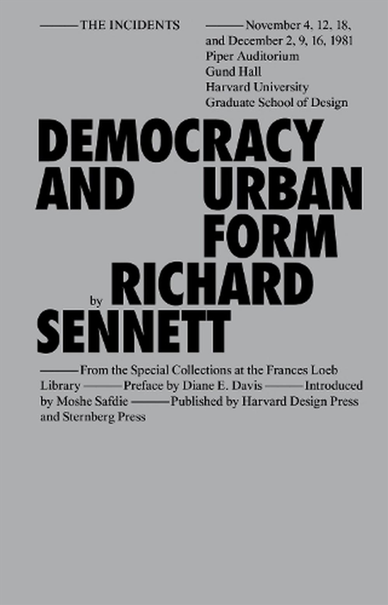 Democracy And Urban Form/Product Detail/Reading