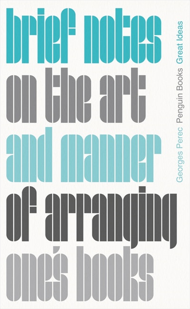 Brief Notes on the Art and Manner of Arranging One's Books/Product Detail/Literature & Poetry