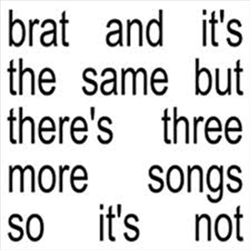 Brat And It's The Same But There's Three More Songs/Product Detail/Rock/Pop