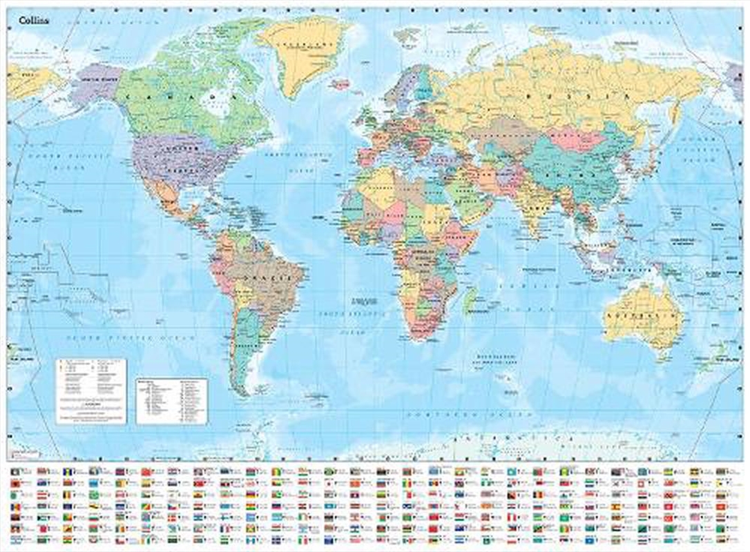 Collins World Wall Laminated Map/Product Detail/Geography