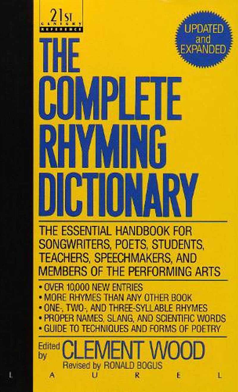 Complete Rhyming Dictionary/Product Detail/Reference & Encylopaedias