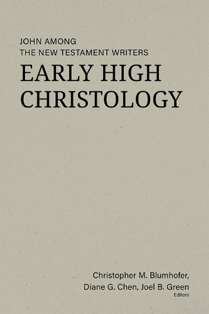 Early High Christology/Product Detail/Religion & Beliefs