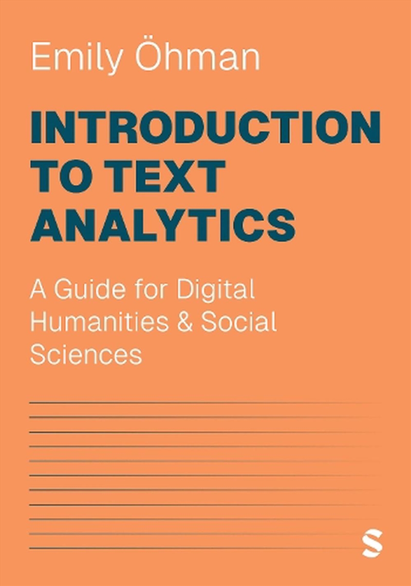 Introduction to Text Analytics: A Guide for Digital Humanities & Social/Product Detail/Reference & Encylopaedias