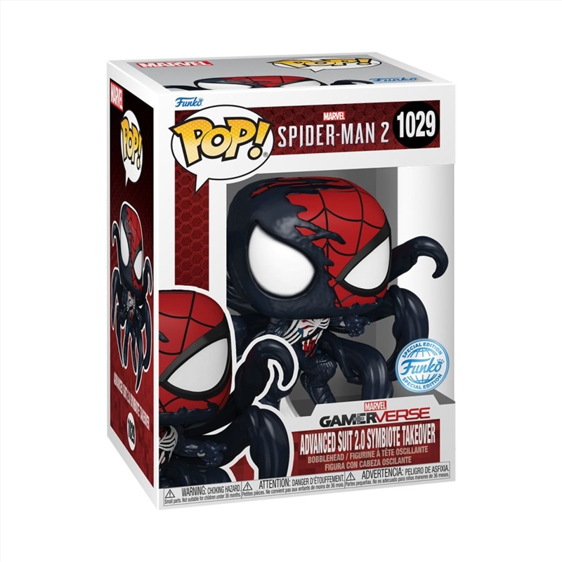 Spiderman 2 (VG'23) - Advanced Suit 2.0 (Symbiote Takeover) Pop! Pop! RS/Product Detail/Standard Pop Vinyl