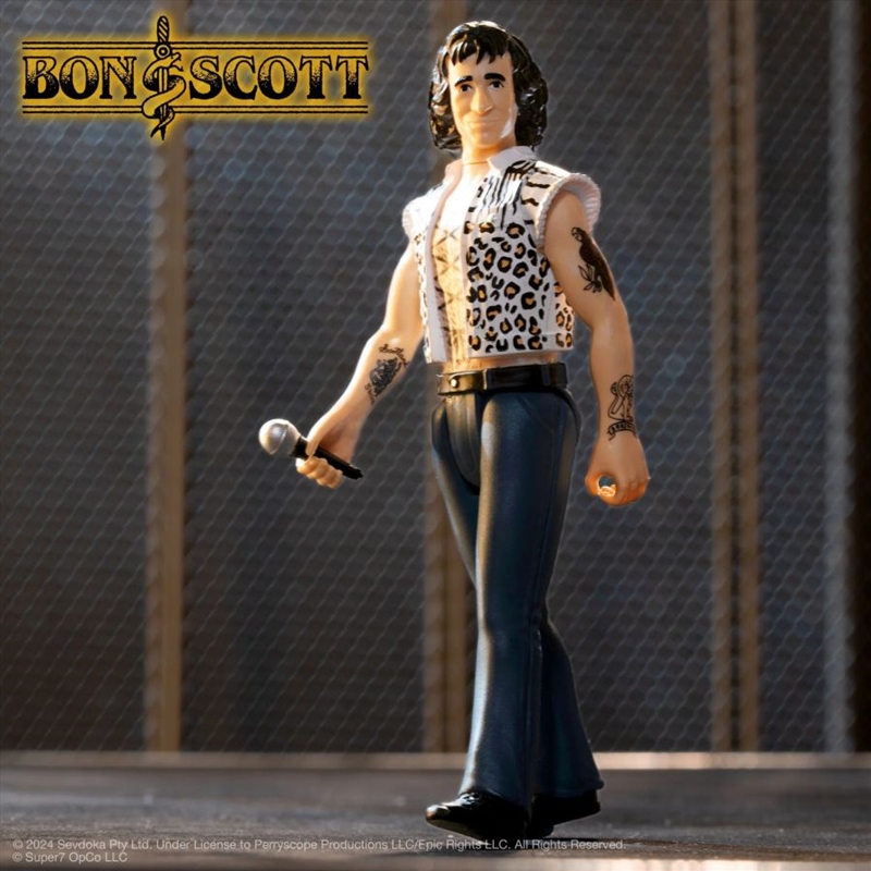 Bon Scott - Bon Scott (Leopard Print) ReAction 3.75'' Action Figure/Product Detail/Figurines