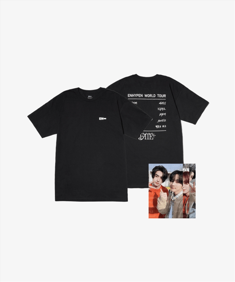 Enhypen - World Tour Fate Plus Official MD Tour Routing T-Shirt M/Product Detail/KPOP Merch