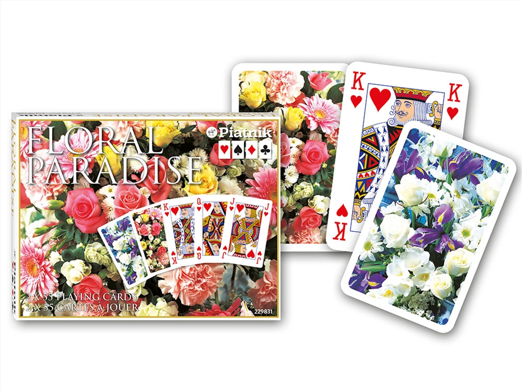 Floral Paradise Pink Bridge Double Deck/Product Detail/Card Games