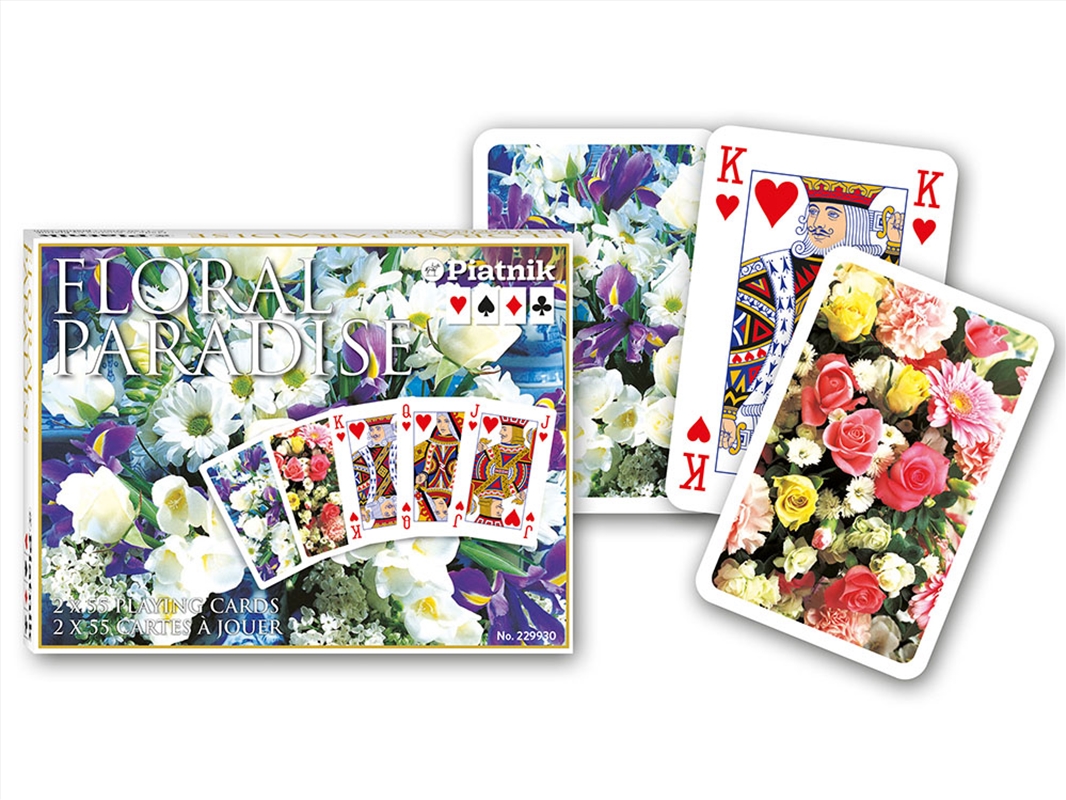 Floral Paradise Blue Bridge Double Deck/Product Detail/Card Games