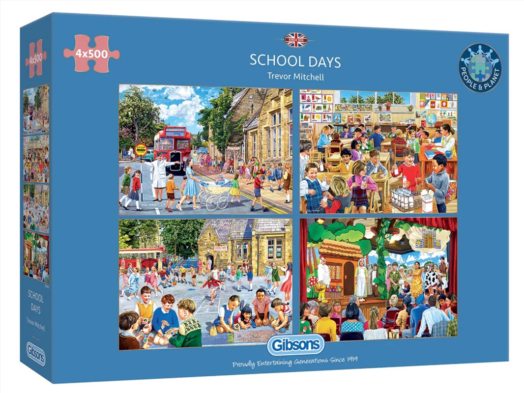 School Days 4 X 500Pc/Product Detail/Jigsaw Puzzles