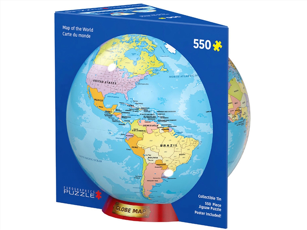 Map Of World 550Pc Globe Tin/Product Detail/Jigsaw Puzzles