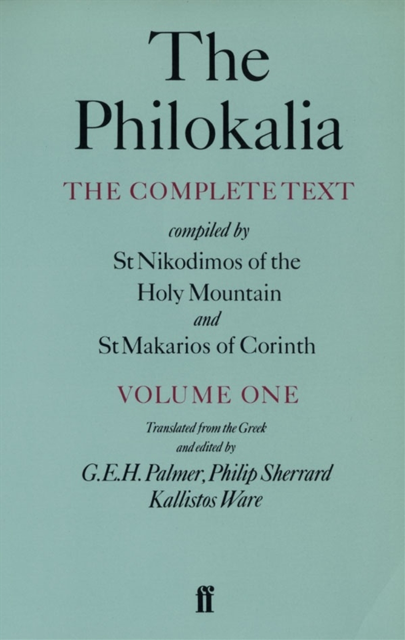 Philokalia Vol 1/Product Detail/Religion & Beliefs