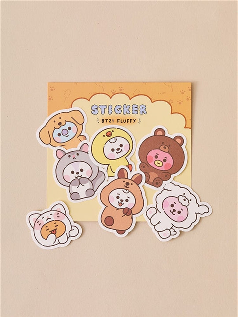 Bt21 - Baby Fluffy Sticker Pack Set (7Ea)/Product Detail/KPOP Merch