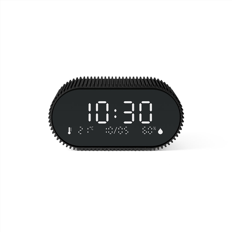 Lexon Ray Clock Lcd Alarm Clock With Temperature / Humidity Display - Black/Product Detail/Clocks