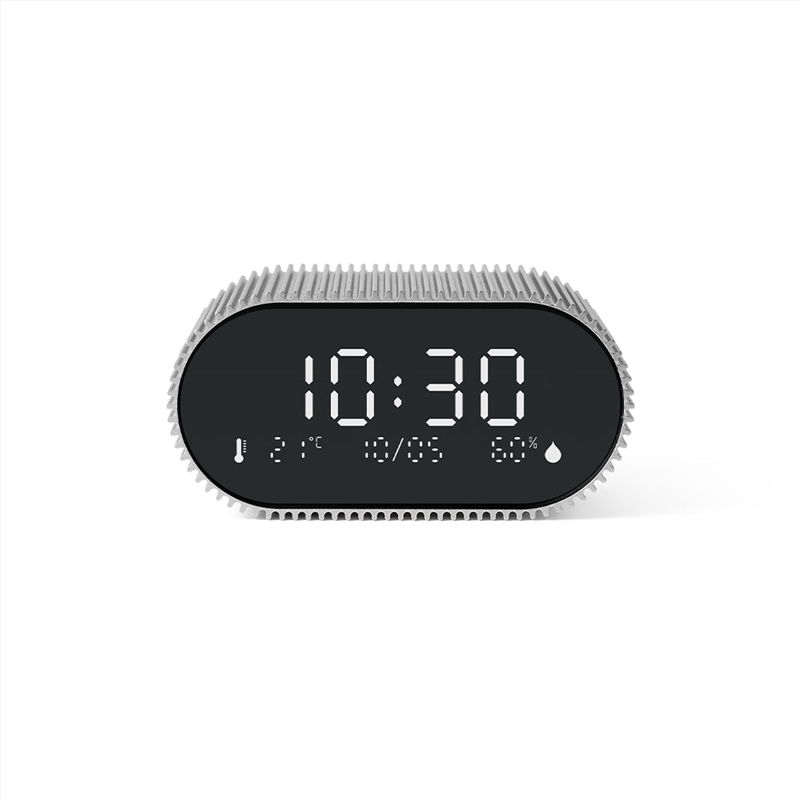 Lexon Ray Clock Lcd Alarm Clock With Temperature / Humidity Display - Alu Polish/Product Detail/Clocks