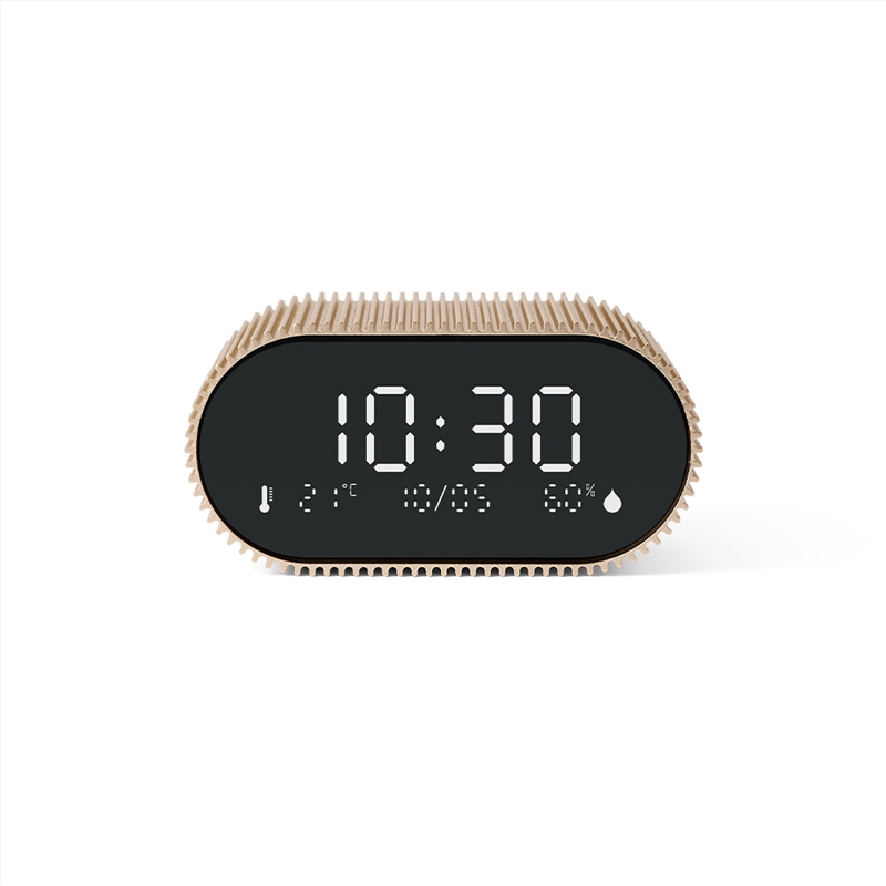 Lexon Ray Clock Lcd Alarm Clock With Temperature / Humidity Display - Gold/Product Detail/Clocks