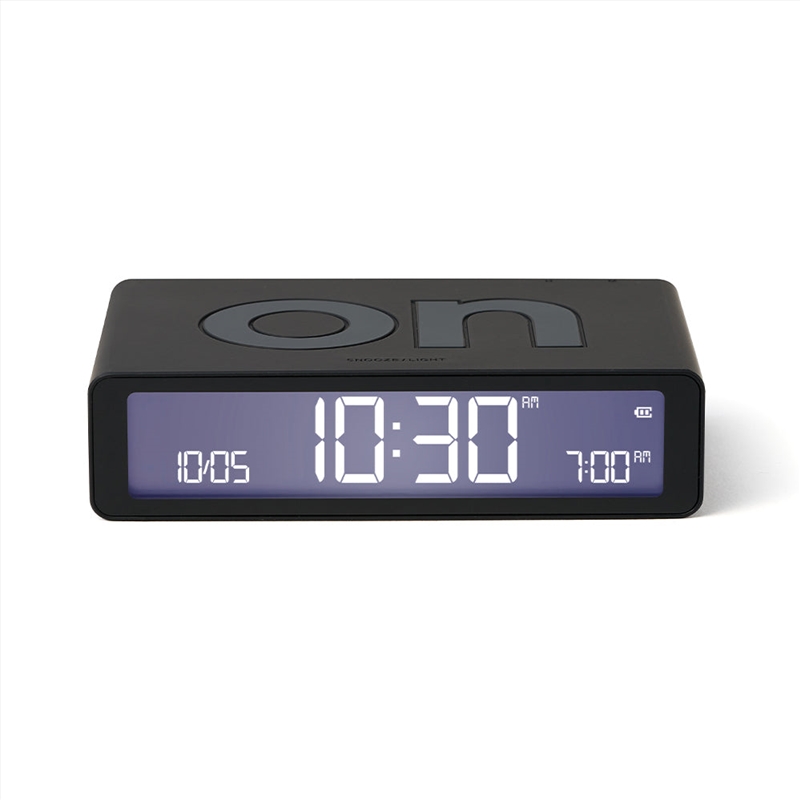 Lexon Flip Classic Reversible Alarm Clock - Black/Product Detail/Clocks