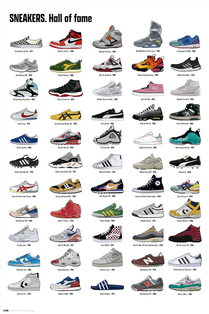 Sneakers Hall Of Fame Poster/Product Detail/Posters & Prints