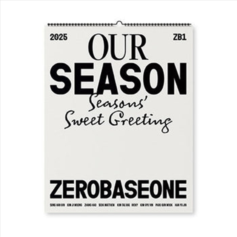 Zerobaseone - 2025 Season's Greetings [Our Season] Wall Calendar/Product Detail/KPOP Merch