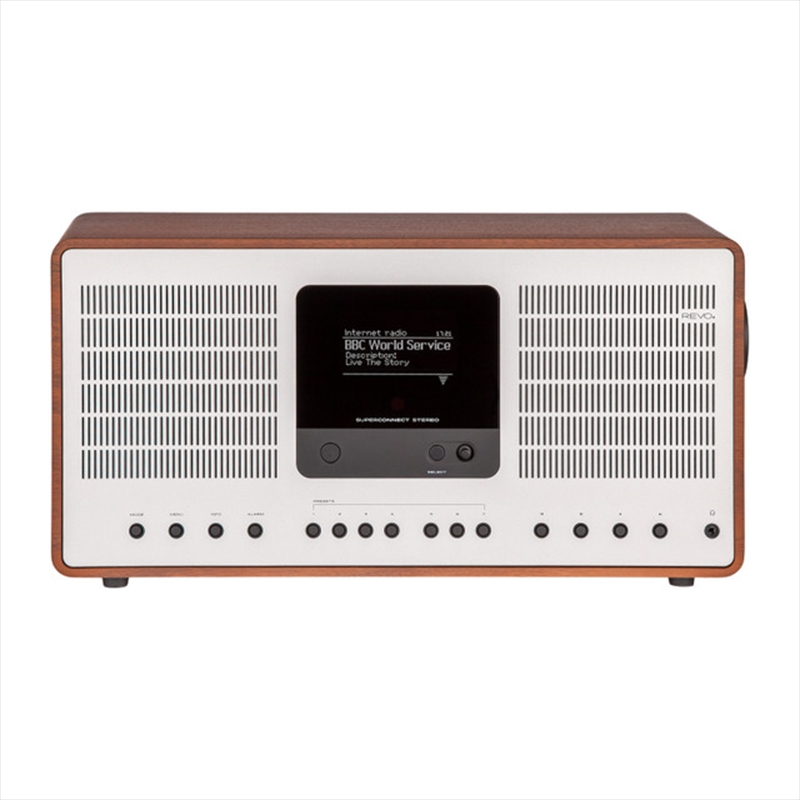 Revo SuperConnect Stereo Internet Radio with Spotify Connect, DAB+, FM and Bluetooth - Walnut/Silver/Product Detail/Speakers