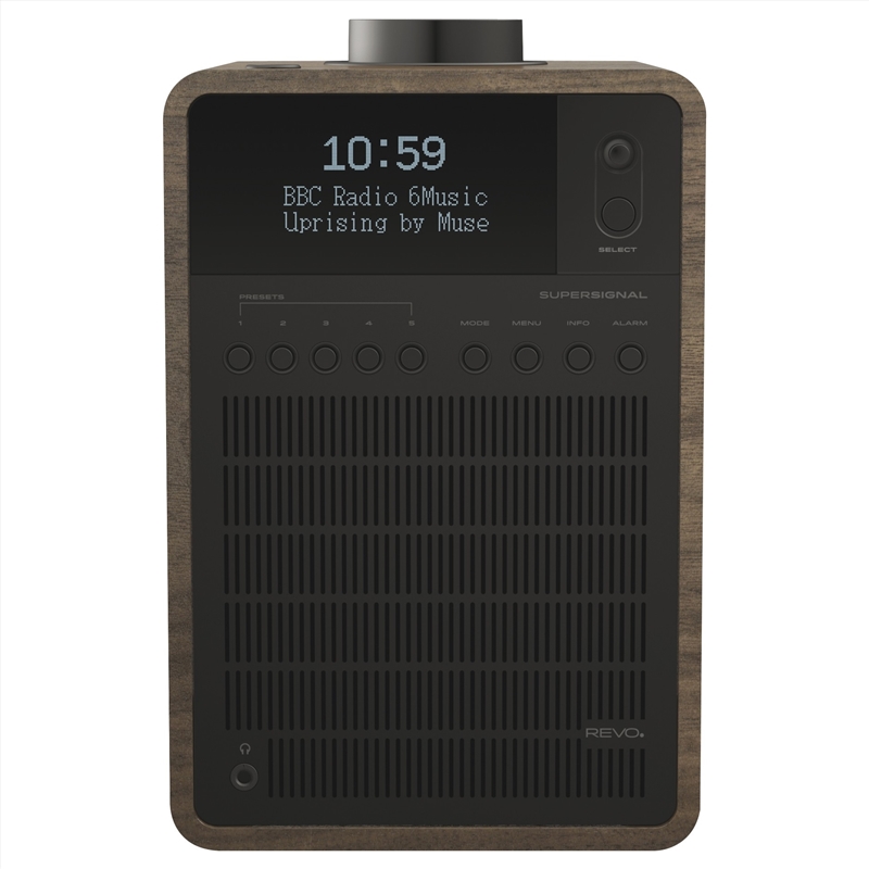 Revo SuperSignal Walnut Tabletop Radio with DAB+, FM and Bluetooth - Walnut Black/Product Detail/Speakers