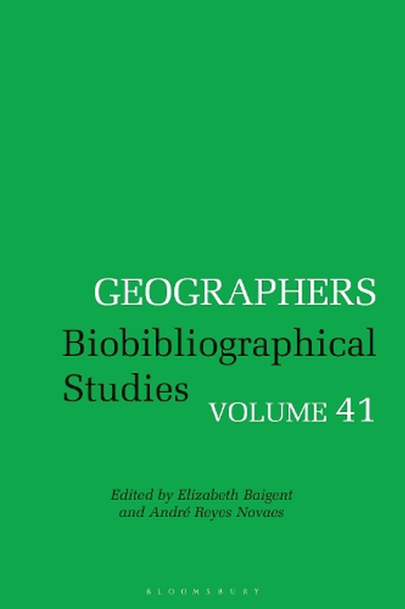 Geographers: Biobibliographical Studies, Volume 41/Product Detail/Animals & Nature