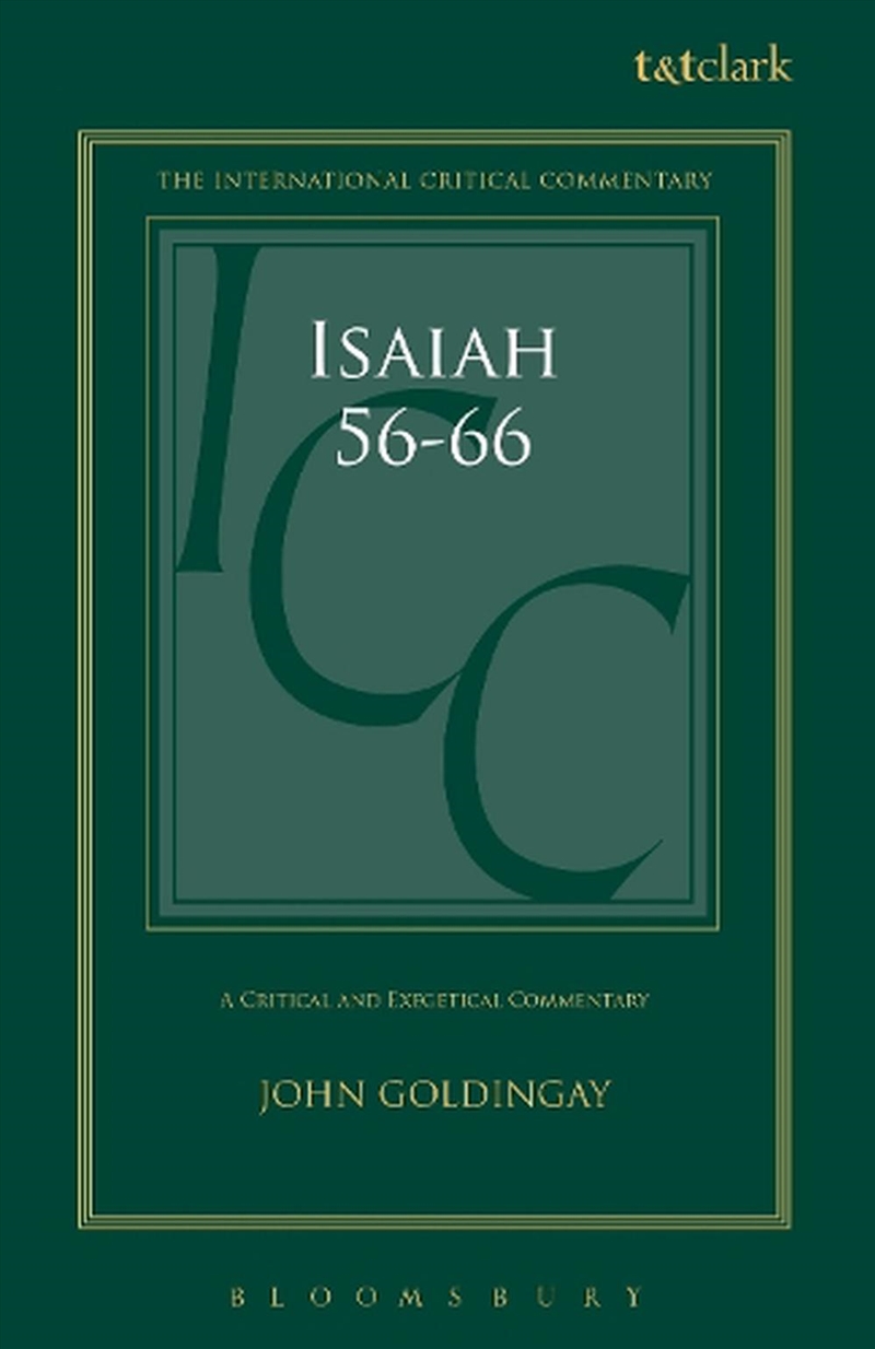 Isaiah 56-66 (ICC): A Critical and Exegetical Commentary/Product Detail/Religion & Beliefs