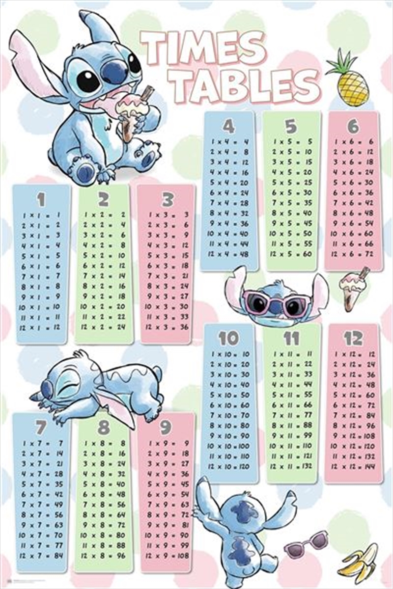 Lilo & Stitch - Times Tables - Reg Poster/Product Detail/Posters & Prints