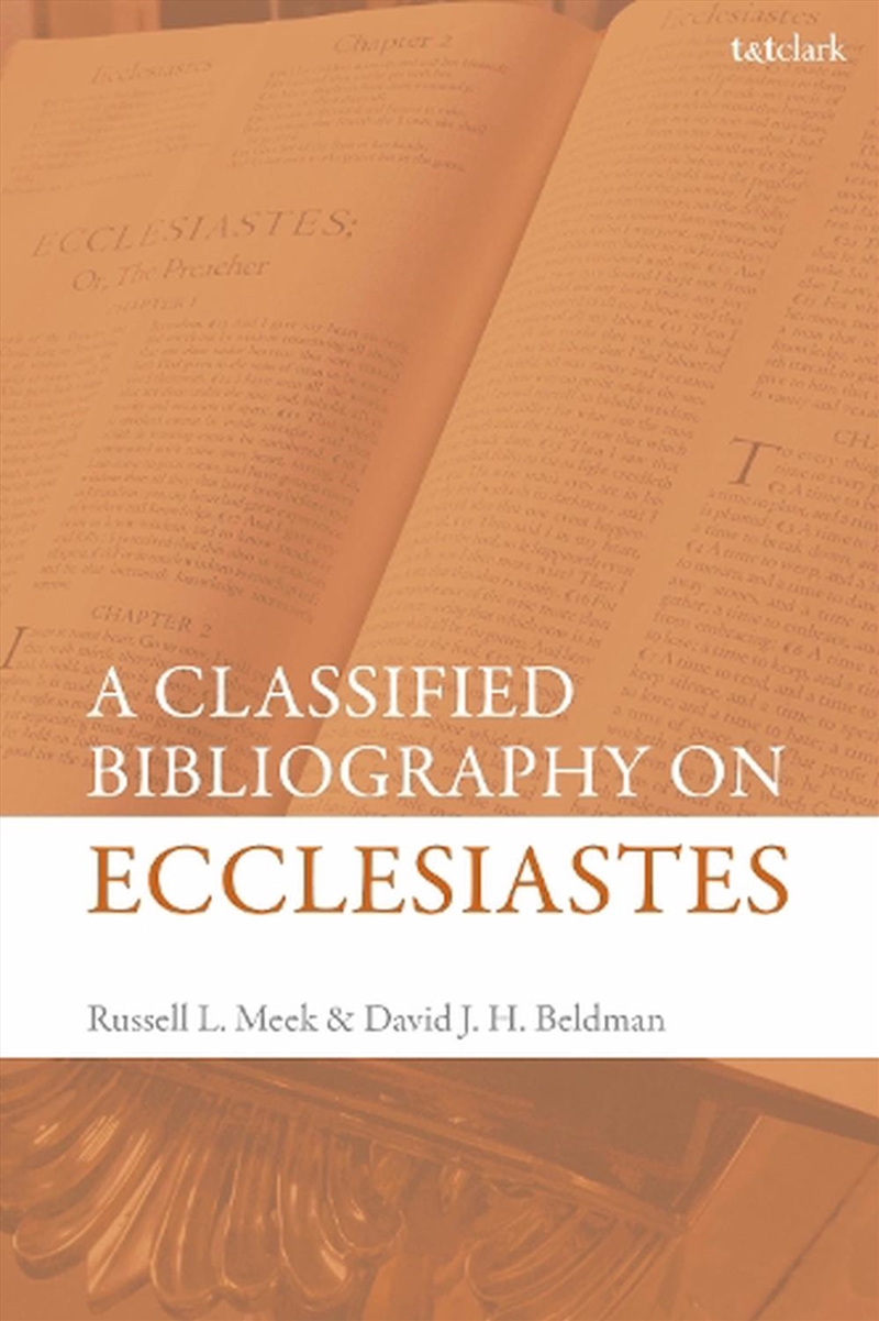 A Classified Bibliography on Ecclesiastes/Product Detail/Religion & Beliefs