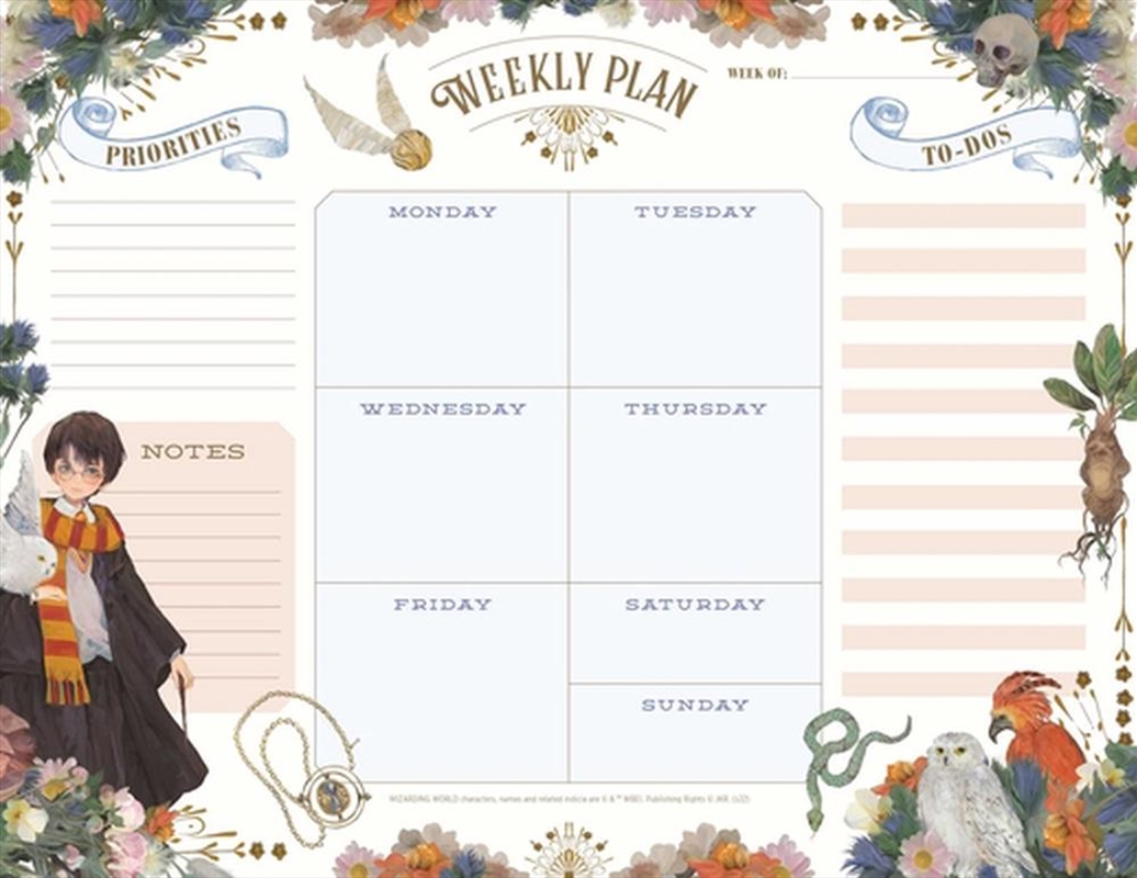 Harry Potter: Floral Fantasy Weekly Planner Notepad/Product Detail/Notebooks & Journals