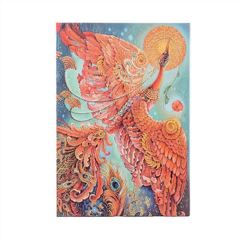 Firebird (Birds of Happiness) Midi Lined Hardback Journal (Elastic Band Closure)/Product Detail/Notebooks & Journals