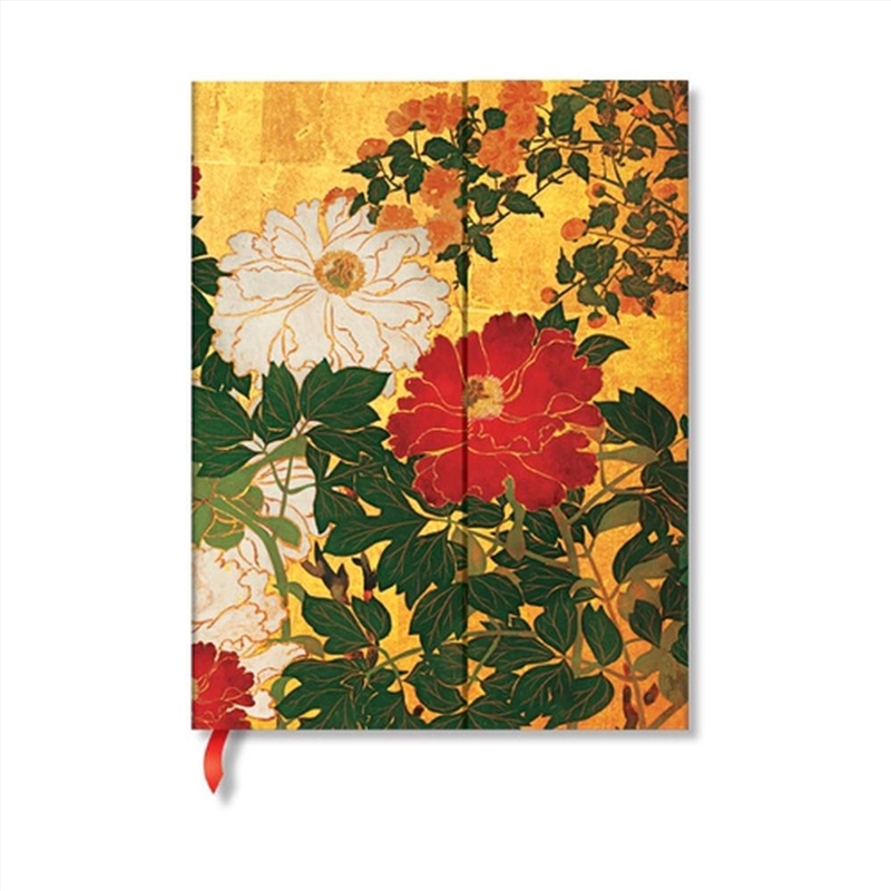 Natsu (Rinpa Florals) Ultra Lined Hardback Journal (Wrap Closure)/Product Detail/Notebooks & Journals