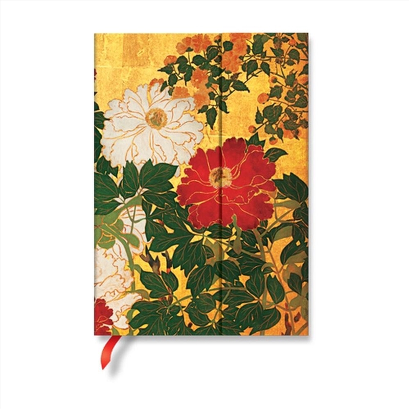 Natsu (Rinpa Florals) Midi Unlined Hardback Journal (Wrap Closure)/Product Detail/Notebooks & Journals