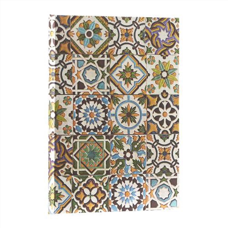 Porto (Portuguese Tiles) Midi Unlined Hardback Journal (Elastic Band Closure)/Product Detail/Notebooks & Journals