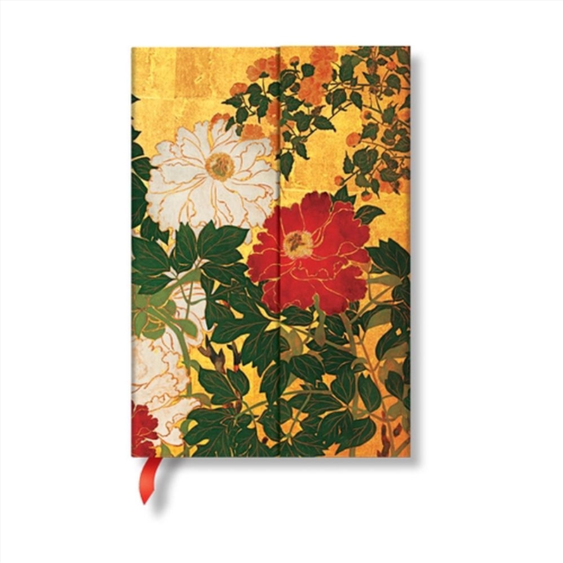 Natsu (Rinpa Florals) Mini Lined Hardback Journal (Wrap Closure)/Product Detail/Notebooks & Journals