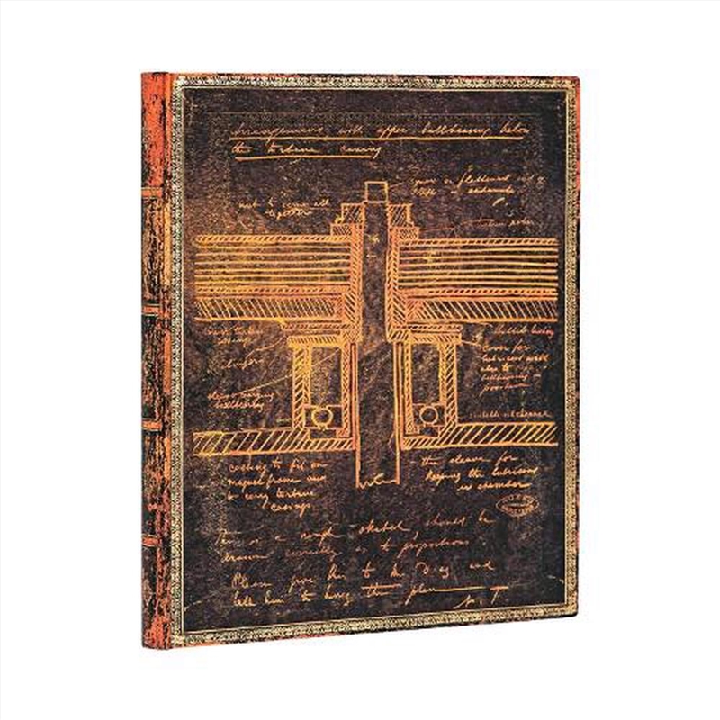 Tesla, Sketch of a Turbine Lined Softcover Flexi Journal/Product Detail/Notebooks & Journals