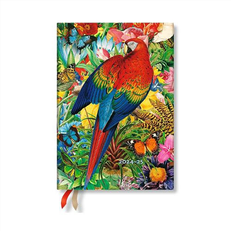 Tropical Garden (Nature Montages) Midi 18-month Horizontal Hardback Dayplanner 2025 (Elastic Band Cl/Product Detail/Calendars & Diaries