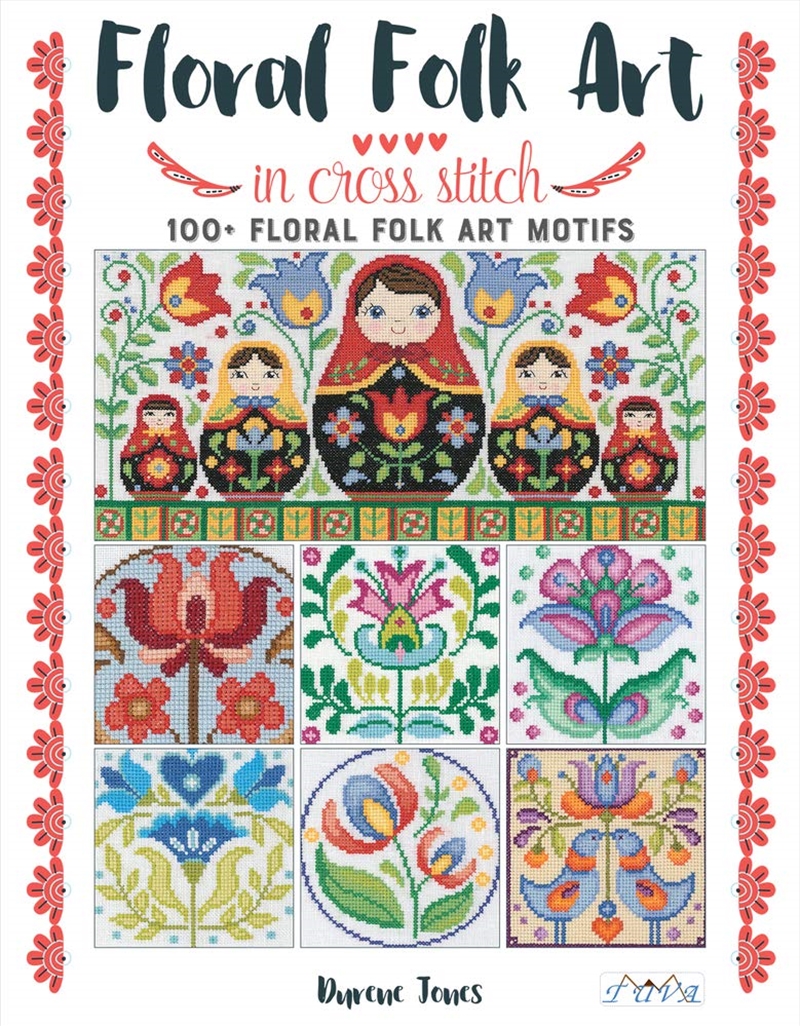 Floral Folk Art in Cross Stitch/Product Detail/Crafts & Handiwork